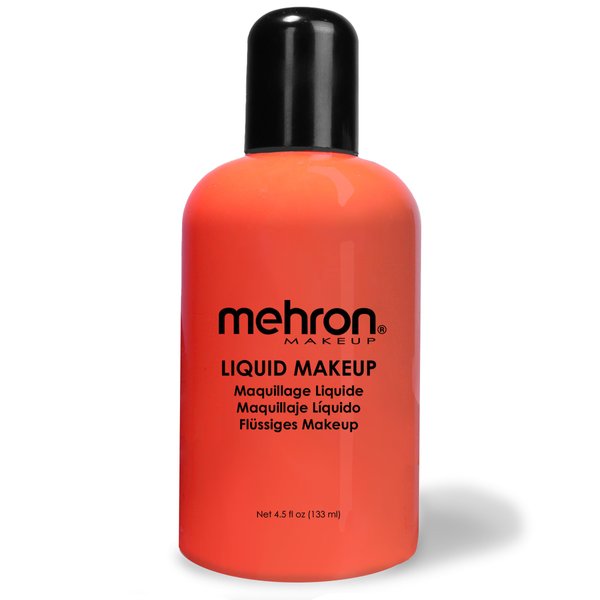 Mehron Makeup Liquid Makeup | Face Paint and Body Paint 4.5 oz (133 ml) (Glow Orange)