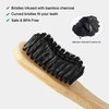 Virgin Forest Bamboo Toothbrush, Natural Eco Friendly Biodegradable Charcoal Tooth Brushes, Pack of 6