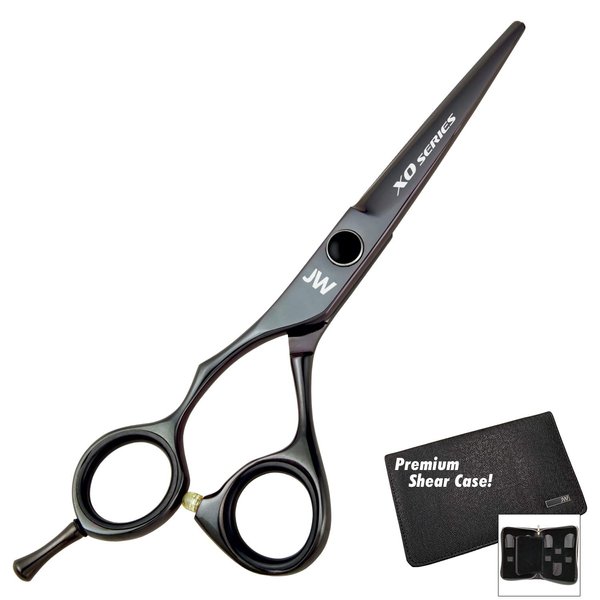 JW XO Black Hair Cutting Shears (5.5 Inch Left Hand)