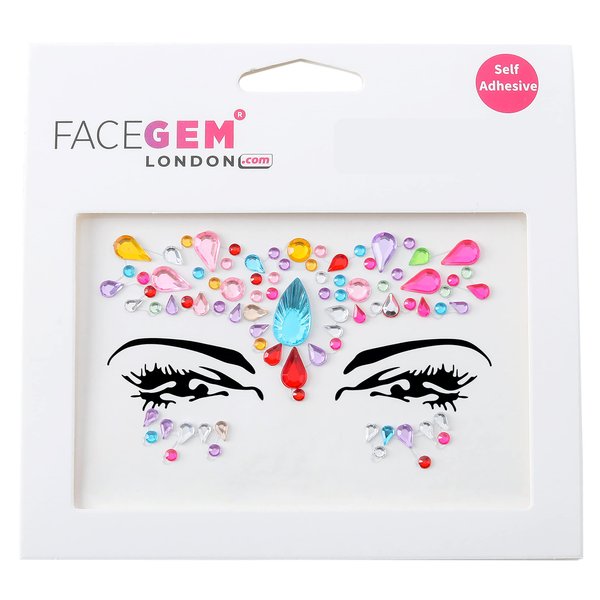 Face Gems Adhesive Glitter face Jewel Tattoo Sticker Festival Rave Party Body Make Up (Multi-colored-23)
