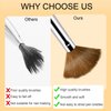 KEMEISI 4PCS Acrylic Nail Brush Set, Size 04/08/10/14 Kolinsky Nail Art Brushes for Acrylic Application, Sturdy Handle Oval Shaped Acrylic Powder Nail Design Tools for Professional Manicure DIY Home