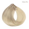 Clip in Hair Extensions, 16 inch Ash Blonde to Golden Blonde and Platinum Blonde Hair Extensions Clip in Human Hair Lashey Hair Extensions Real Human Hair 120g 7pcs