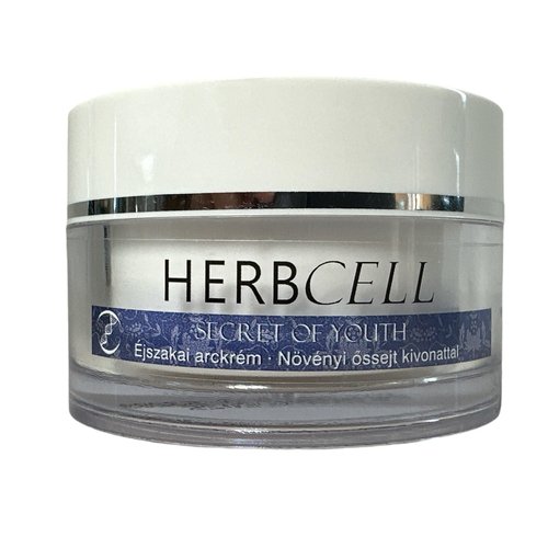 Facial Night Cream - Anti Aging Face Moisturizer With Collagen - Wrinkle Repair And Firming Cream - Collagen Botanical Stem Cells Cream for Skin with Retinol, Hyaluronic Acid - HERBCELL 50ml