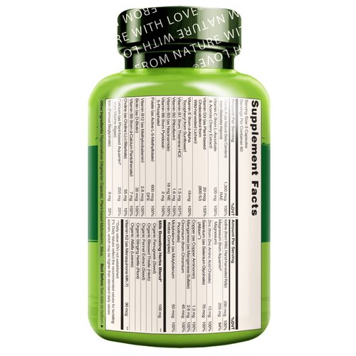 NATURELO Postnatal Multivitamin - Supplement for Breastfeeding Women - Plant-Based Vitamin D, Folate, Gentle Iron - for Nursing Mother, Baby - Post Natal Lactation Support (180 Count (Pack of 1))