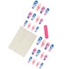 Long Coffin Press on Nails, Colorful Clouds Fake Nails, Blue Halo Dyeing False Nails, Glossy Glue on Nails, Stars Artificial Nails, Cute Full Cover Nails Summer Acrylic Nails Tips for Women 24Pcs