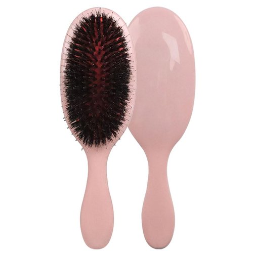 Boar Bristle Detangling Hair Brush for Curly Fine Straight Natural Hair, Anti-frizz Paddle Detangler Brush Styling Hairbrush for Women Men, Less Pulling and Hair Breakage