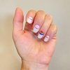 ALICE & BELLA Semi Cured Gel Nail Strips - Look For The Rainbow - Milky White Base w/Multi Color Rainbow Mani Polish Wraps Kit - Manicure Art Stickers Pride Mani - Use With Any UV Light Lamp