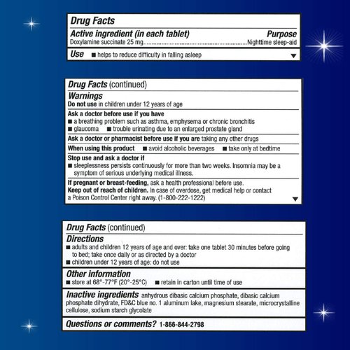 Unisom SleepTabs, Nighttime Sleep-aid, Doxylamine Succinate, 48 Tablets
