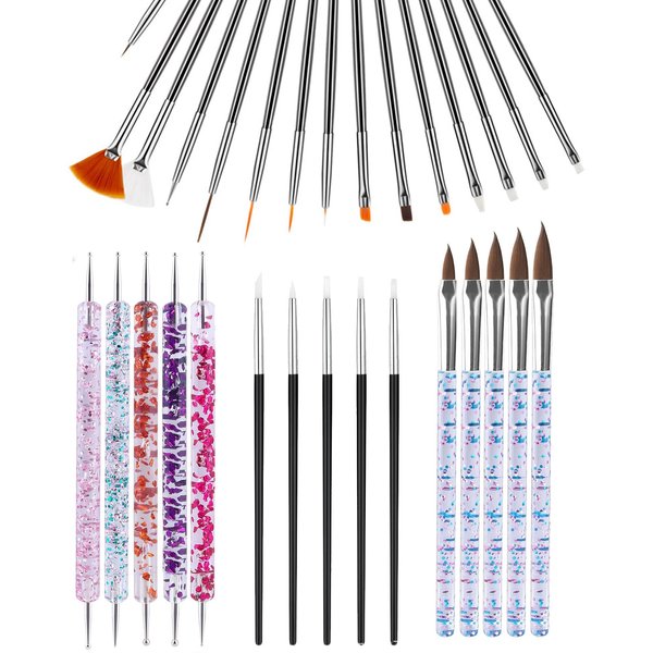 30pcs nail design tools Set,Nail Dotting Tools,Nail Art Pens brushes,Nail Art Sculpture Pen US193