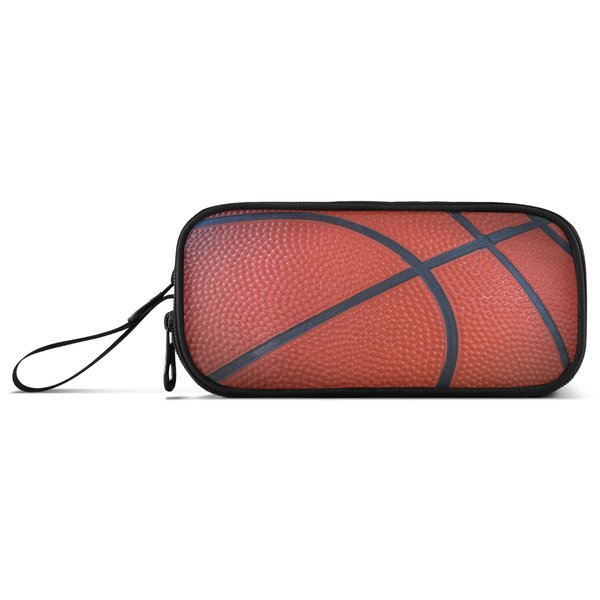 Kcldeci Closeup Basketball Texture Pencil Case, Big Capacity Pencil Pen Case Pencil Bag Pouch Holder Box For Middle/High School Office College Adult Girl and Boy