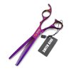7.0 Inches Hair Cutting Scissors Set with Combs Lether Scissors Case,Hair cutting shears Hair Thinning shears For Personal and Professional (Violet)
