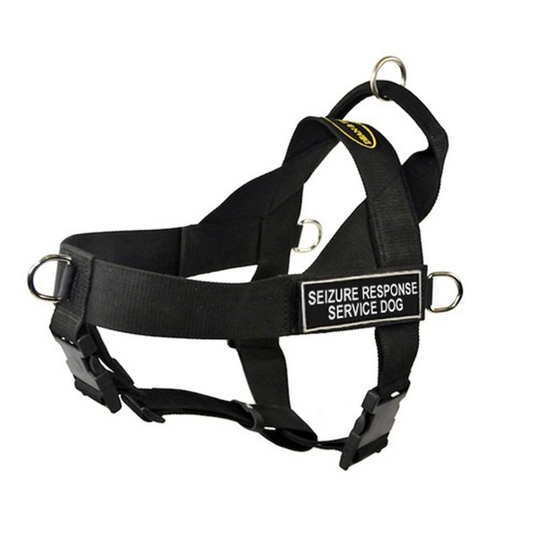 DT Universal No Pull Dog Harness, Seizure Response Service Dog, Black, Small, Fits Girth Size: 24-Inch to 27-Inch