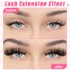 Fluffy Lash Clusters Kit 120pcs DIY Lash Extension Kit, Wispy Lash Clusters Kit Natural 8-16mm D Curl Eyelashes Extension Kit with Lash Bond and Seal and Lash Tweezers.(120P-T19-Kit)
