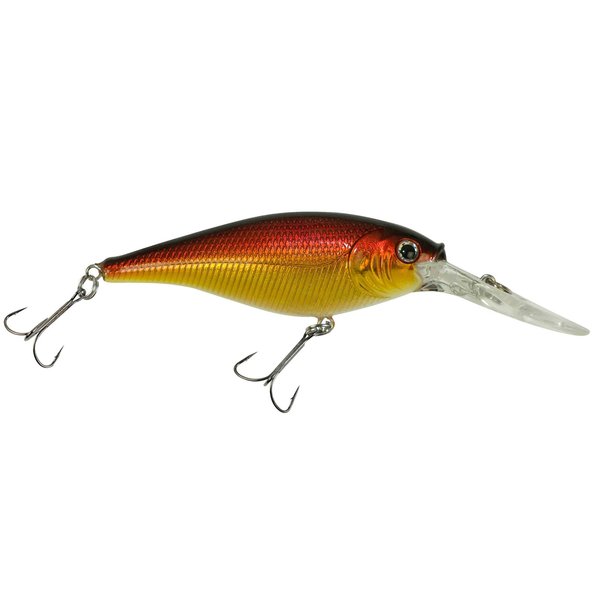 Berkley Flicker Shad Fishing Lure, Black Gold Sunset, 5/16 oz, 2 3/4in | 7cm Crankbaits, Size, Profile and Dive Depth Imitates Real Shad, Equipped with Fusion19 Hook