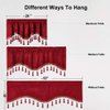 ELKCA Double-Sided Chenille Window Curtains Tier for Kitchen Burgundy Red Scalloped Valance for Living Room,Pack of 1(Burgundy Red, 52" W x 18" L)