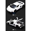 White Lambo Aventador Toy Car Model Pull Back Vehicles Diecast with Light & Sound