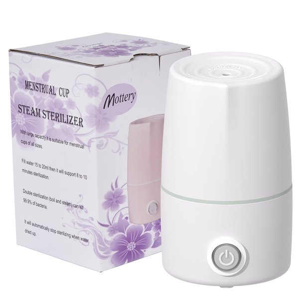 Mottery Menstrual Cups Steamer Machine High Temperature Wash Your Cup 99.9% Dirty 8 Minutes - Feminine Hygiene - Leak-Free (Model Five)