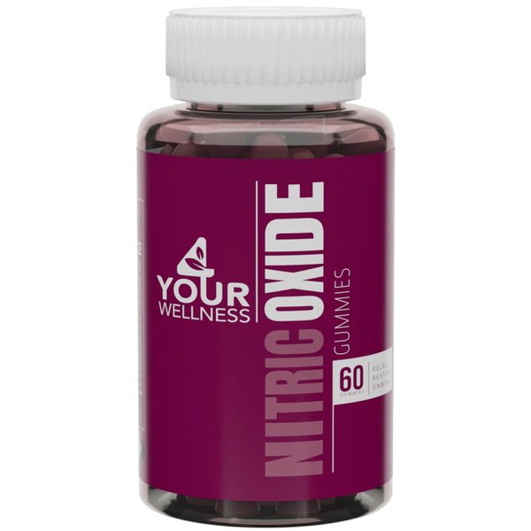 4 Your Wellness Nitric Oxide Gummies, Boosting Nitric Oxide Production and Blood Pressure, Made with Beet Root Extract is Gluten Free, Non-GMO, and Kosher (60 Count (Pack of 1), Mixed Berry)