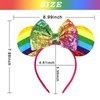 Xepeelo Pride Day Headbands Rainbow Hairband Mouse Ears Bow Hair Hoop Design Gay Pride Hair Band Festive Costume Decoration for Adults Pride Equality Parades and Celebrations