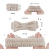 Casoty 6 Pcs Spa Headband Face Wash Headband and Wristband Set, Microfiber Wrist, Spa Headband and Wristband Set, Face Washing Wristbands, Hair Headband Face Wash Wristbands for Washing Face