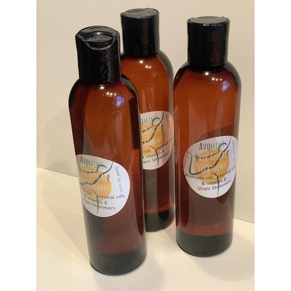 Shani Shimmers AvoMint Hair & Scalp Treatment | Plant-based | Hot Oil Treatment | Great for Locs | Avocado Oil | Vitamin E | 8 Fl.OZ. | Teatree | Peppermint | Eucalyptus | Gift | Dry Itchy Scalp