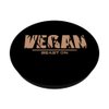Vegan in beige training workout fitness motivation gym vegan PopSockets Swappable PopGrip