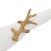 SARO LIFESTYLE Antler Napkin Rings (Set of 4), Gold, 1.5 (NR287.GL)