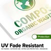 Compost Organic Waste Only With Graphic Sign, 10x7 Inches, 4 Mil Vinyl Decal Stickers Weather Resistant, Made in USA by My Sign Center