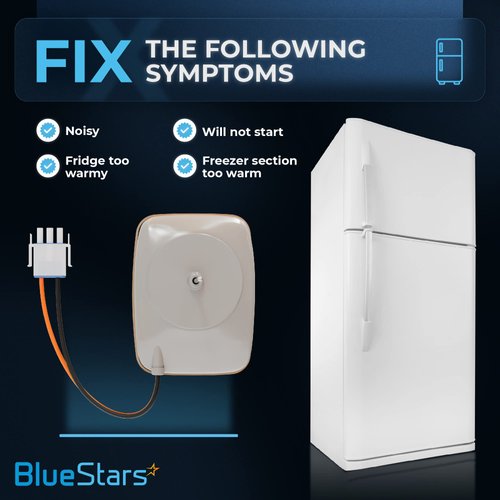 WR60X10141 Refrigerator Evaporator Fan Motor Replacement by BlueStars - Fits GE Hotpoint Fridges - Replaces WR60X31522 WR60X23584 AP5955766 WR60X10346 PS10063450 WR60X10045 WR60X10046