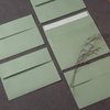 Wishop 50 Pack Self-Adhesive Envelopes with Fold Cards for Wedding Invitations, Greeting Cards, Baby Shower, Letter Mailing (Sage-Green, 5x7)