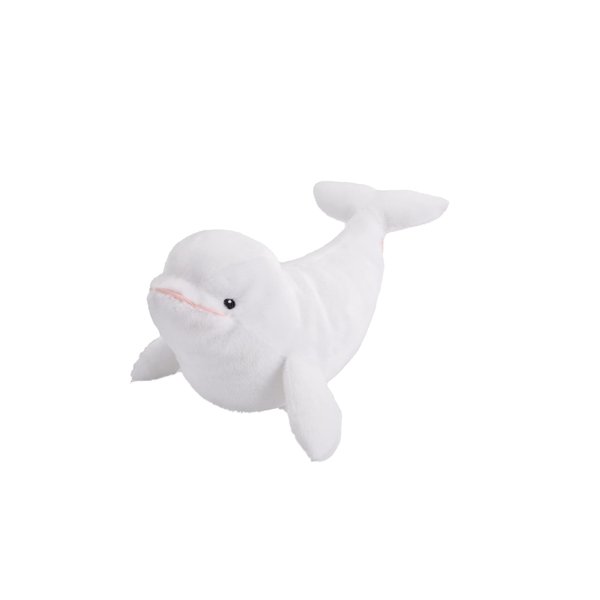 Wild Republic Ecokins Mini, Beluga Whale, Stuffed Animal, 8 inches, Gift for Kids, Plush Toy, Made from Spun Recycled Water Bottles, Eco Friendly, Child’s Room Decor