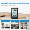 Newentor Indoor Outdoor Thermometer Wireless, Remote Temperature Monitor Hygrometer, Outside Inside Thermometers with Comfort Indicator, 4 Inch Screen Humidity Gauge, 328ft Range for Home Patio, Black