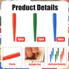 9pcs Cribbage Board Pegs, Plastic Cribbage Pegs Fit 1/8 Holes Peg Board Game Traditional Crib Board Pins Cribbage Board Game Accessories (Red, Blue, Red)