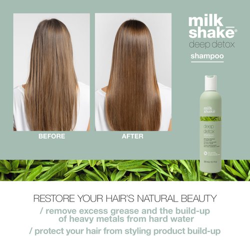 milk_shake Deep Detox Shampoo -Nourishing Green Tea Extract with Signature Milk Proteins (10.1 Fl Oz / 300 ml)