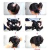 OSALADI Curly Human Hair Wig Wigs Bun Extension Synthetic Wave Curly Wig Tail Extensions Bun Piece for Women Girls, Grey White Ponytail Hair Curly Wigs