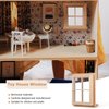 Toyvian 2 Pcs Dollhouse Wooden Windows Miniature Window Frame 1 12 Dollhouse Furniture Mini Window Tiny Wooden Window Models Window Ornaments for Doll House, Craft