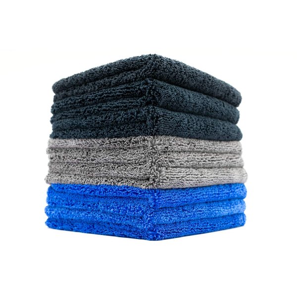 The Rag Company - Drying Towels for Car Detailing - Premium Microfiber Cloth Perfect for a Streak-Free Finish - Spectrum 420 Dark Pack - 420 GSM, 16" x 16" (9-Pack)