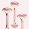 Face Roller Natural Rose Quartz Roller for Face Skin Care Face Roller - Aging Wrinkles,Puffiness Facial Skin Massager - Premium Authentic Jade Stone(Rose Quartz Roller)