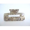 Generic Rectangle gray abalone sea shell effect hair claw clamp clip fine thin hair