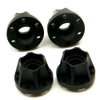 RCLions 4pcs RC Wheel Hex Hubs Adapters for 1/10th Scale RC Electric Crawler Car 1.9/2.2" Beadlock Wheel Rim (Black)