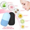 GeeRic Ice Face Roller, Silicone Ice Facial Rollers, Cube Face Contour for Eyes Neck, Beauty Facial Massage Roller Remove Dark Circle Pore Shrink Face Roller Skin Care Tools (Black)