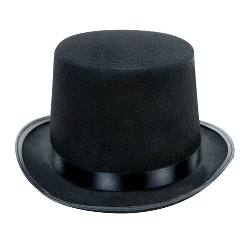 Classic Black Top Hat Perfect for Halloween Costumes, Magician, Steampunk, and Iconic Character Outfits like Stevie Nicks, Mad Hatter, Michael Jackson, and Willy Wonka