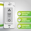 Homewerks 7150-11 Bathroom Fan LCD Control Switch with Fan Timer for 2-Function Switch