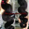 Beauhair Body Wave Human Hair Bundles 100% Unprocessed Brazilian Body Wave Virgin Human Hair 4 Bundles Human Hair Extensions Natural Black Color(10 12 14 16)