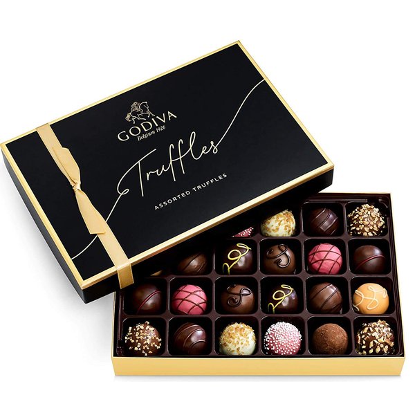 Godiva Chocolatier, Signature Truffles Assorted Chocolate Gift Box 24Ct, 1 ounces