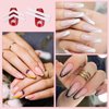 Molain 70 Sheets 2780 Pcs French Manicure Nail Art Stickers, Manicure Strips Stickers 5 Designs Self-Adhesive Nail Tips Guides for Edge Auxiliary DIY Decoration Stencil Tools