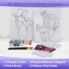 2 Pack Sip and Paint Kit for Adult's Date Night Pre Drawn Canvas for Painting for Adults 8x10 Pre Drawn Canvas Paint Night Kit for Adults