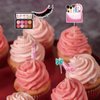 UVTQSSP 32 Pack Pink Bridal Shower Cupcake Cake Toppers Make Up Cake Topper Decorations Lip Cupcake Toppers Girls Party Supplies for Wedding Bridal Shower Girls Birthday Party Women Beauty