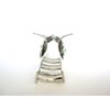 Generic Long shiny turquoise blue silver western design metal native tribal hair claw