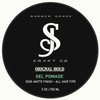 Pomade 5oz - SJ Craft Co Gel Pomade - Original Hold Strong - Medium Shine with Natural Semi Matte Smooth Slick Finish Gel - Edge Control Transparent Clear Color - Men Hair Styling Product, Barber Grade Water Based – Scented No Flakes Re-Workable - Curly W